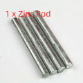 1Pc Zinc 99.95% Zinc Rod Electrode For Zinc Electrolyte Plating 100x10mm