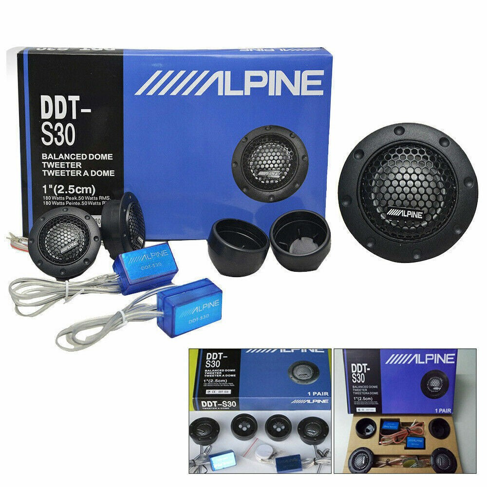 4Ohm 180W Dome Balanced Car Loudspeaker Auto Audio Tweeter Crossove DDT-S30