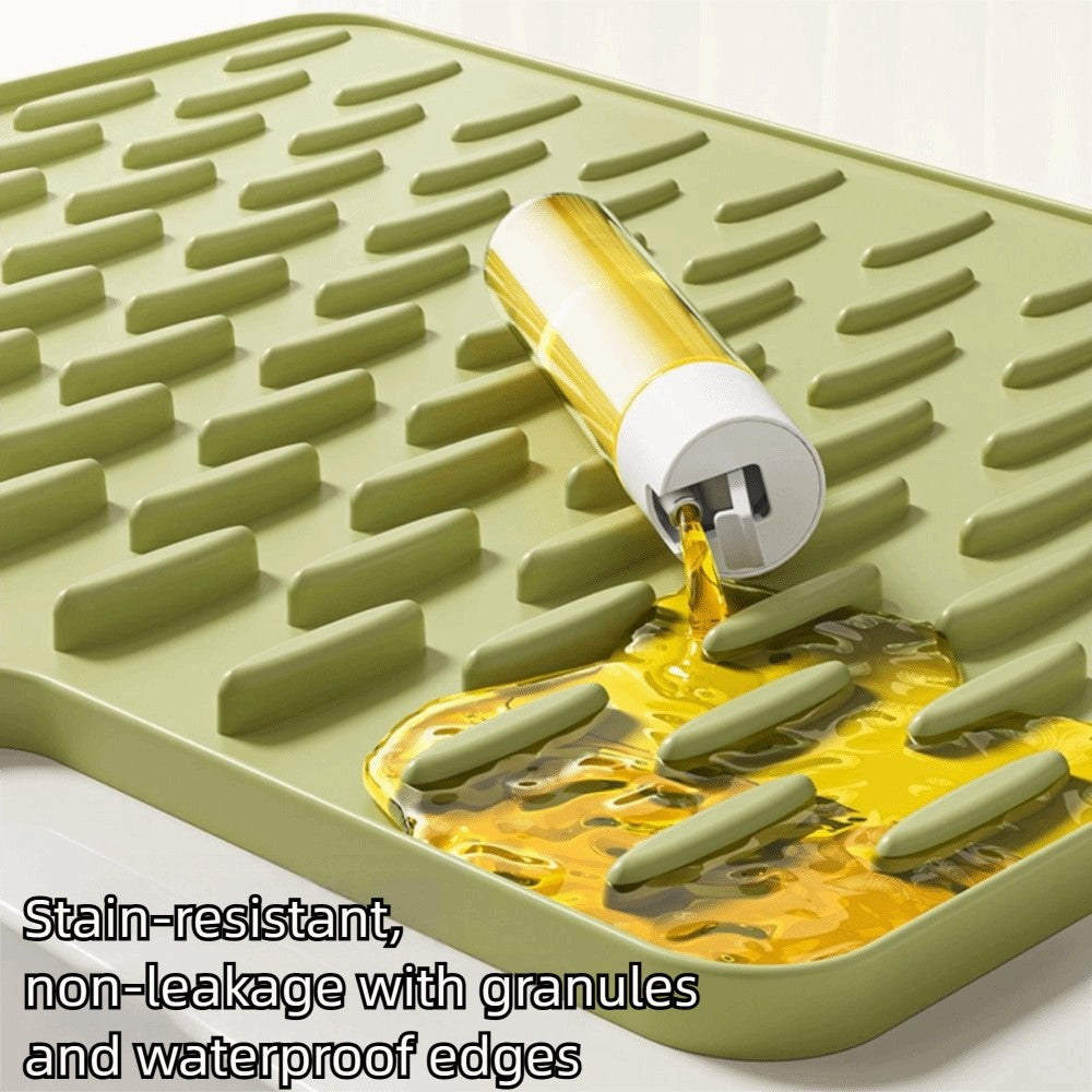 Dish Drying Mat Heat Resistant Silicone Kitchen Drying Mat Countertop Mat