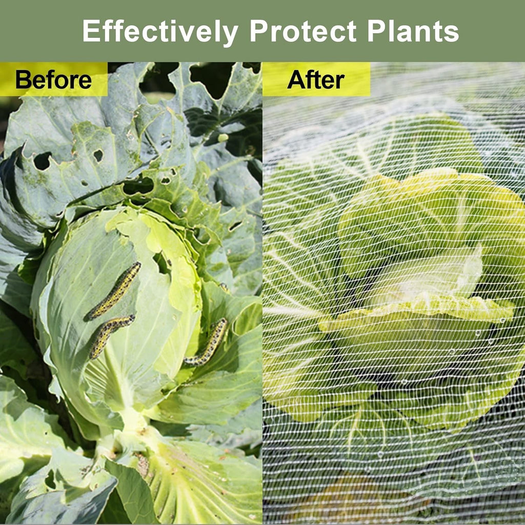 White Garden Protect Netting For Vegetable Crop Plant Fine Mesh Birds Insect Net