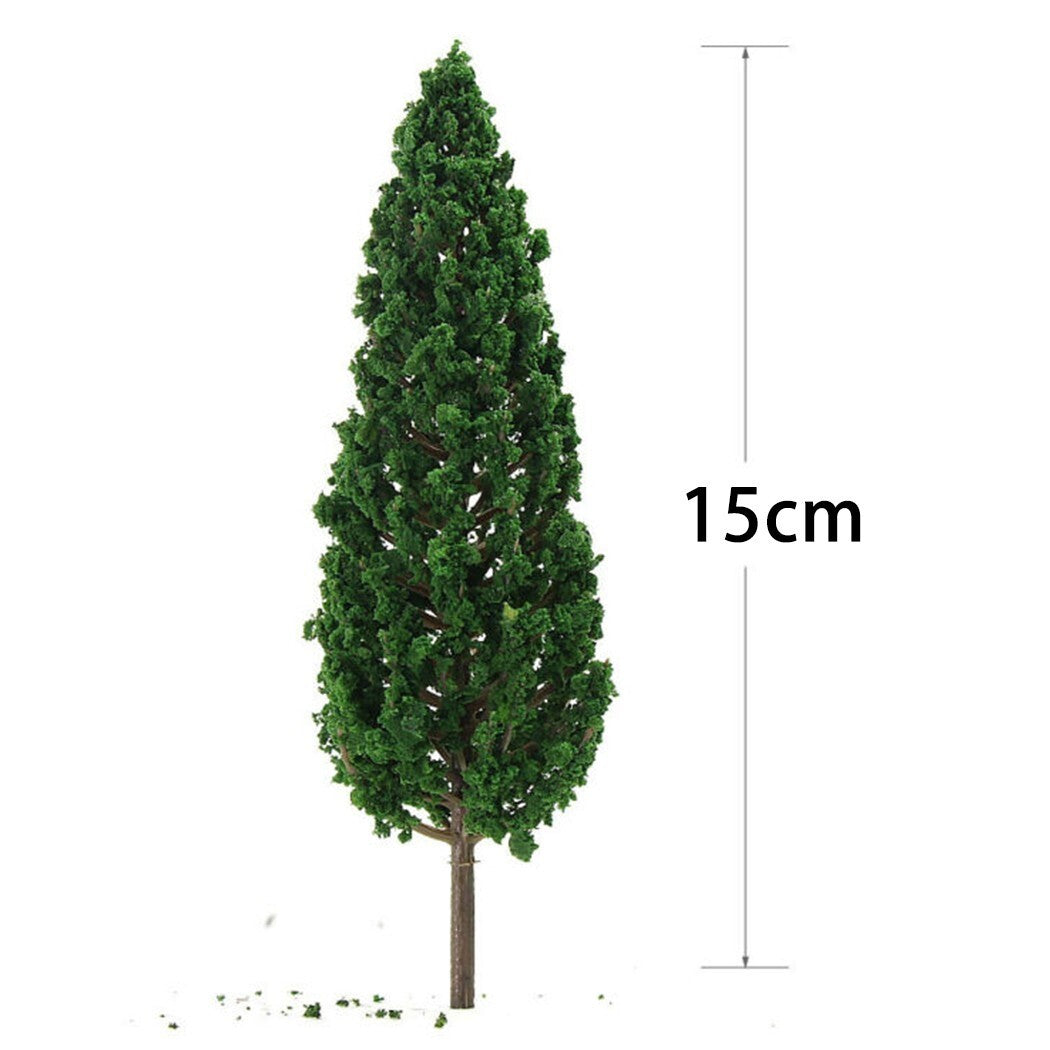 10x Model Pine Trees 15cm High For Scale Railway Scenery Layout Wargame Decor UK