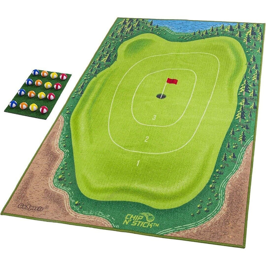 1set Chip Stick Golf Game Mat with 16 Grip Golf Balls and 1 Chipping Mats
