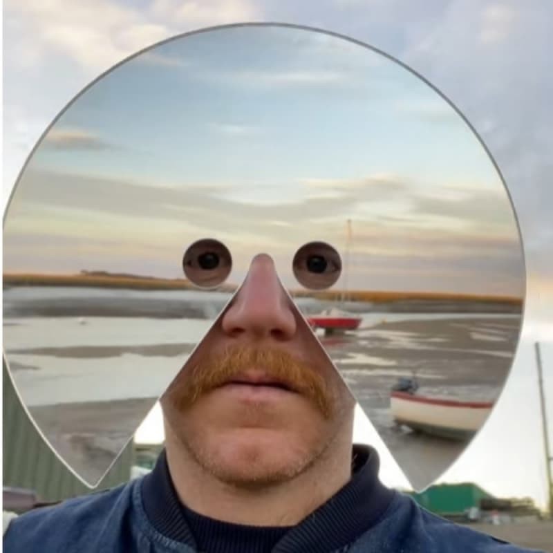 2026 Head-mounted Mirror Surreal Art Wearable Art Freddie Yauner MIRROR MASK New