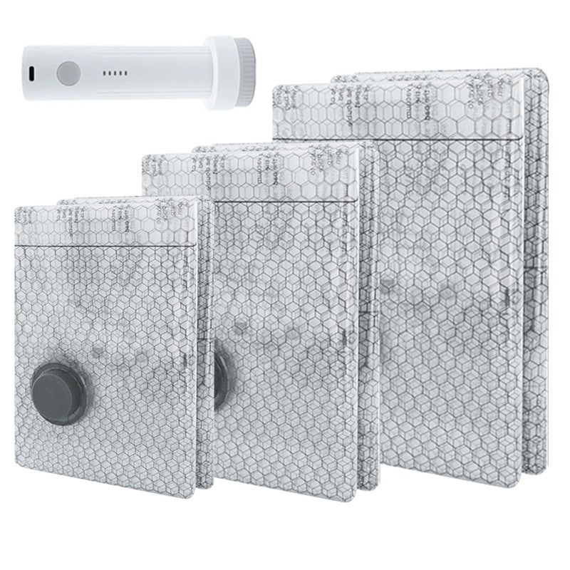 9/15× Cordless Travel Vacuum Bag Set With Rechargeable Pump for Bedding Clothing