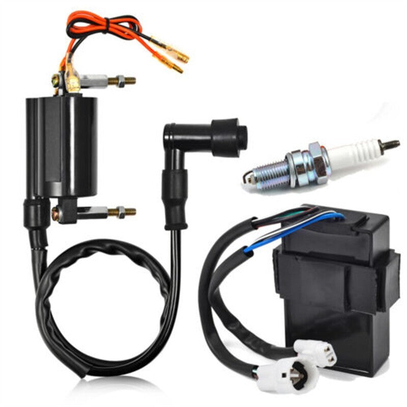 Ignition Coil CDI Spark Plug Kit For Kawasaki Bayou 300 KLF300C KLF300B 1988-04