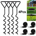 4X Heavy Duty Trampoline Anchor Ground Pegs Tie Down Kit Corkscrew Spira