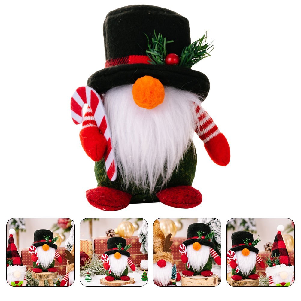 Christmas Gnome Adornment Desktop Gnome Doll Ornament Xmas Gnome Doll