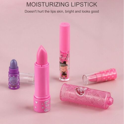 Girls Kids Pretty Princess Makeup Kit Pretend Make Up Remover Real Washable Set