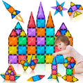Magnetic Tiles 110 Piece Construction Toy Set Kids Building Blocks 3D Puzzle