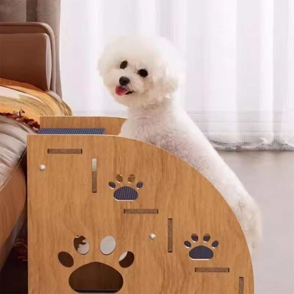 3 Steps Pet Ramp Wooden Dog Steps Stairs Cat Detachable Ladder For Bed Sofa UK