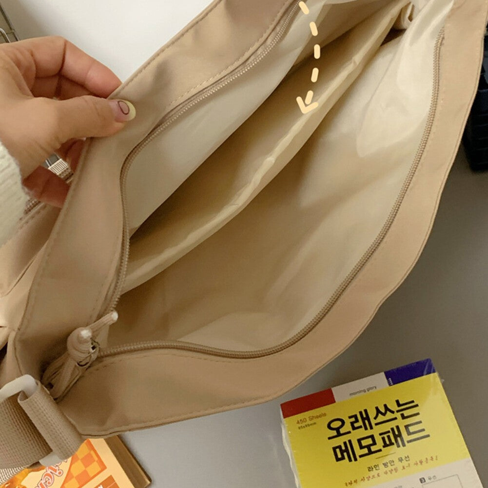 Women Ita Bag Teenagers School Bag Multi-pockets Adjustable Strap Chic Hobo Bag