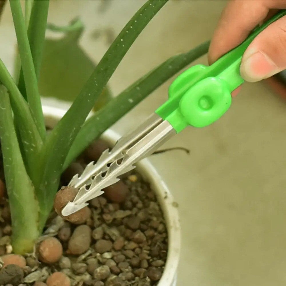 Stainless Steel Garden Weeding Tweezers Weed Puller Clip Gardening Tool