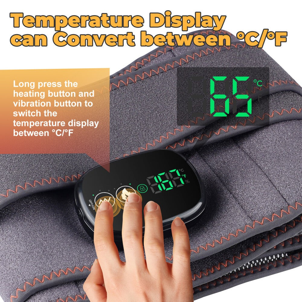 Electric Infrared Heating Vibration Therapy Massager Back Waist Belt Pain Relief