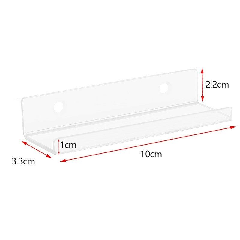 6PCS Wall Mounted Floating Shelves Clear Acrylic Shelves Record Wall Display