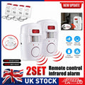 Wireless PIR Motion Sensor Alarm with 4 Remote Control Shed Home Garage Security