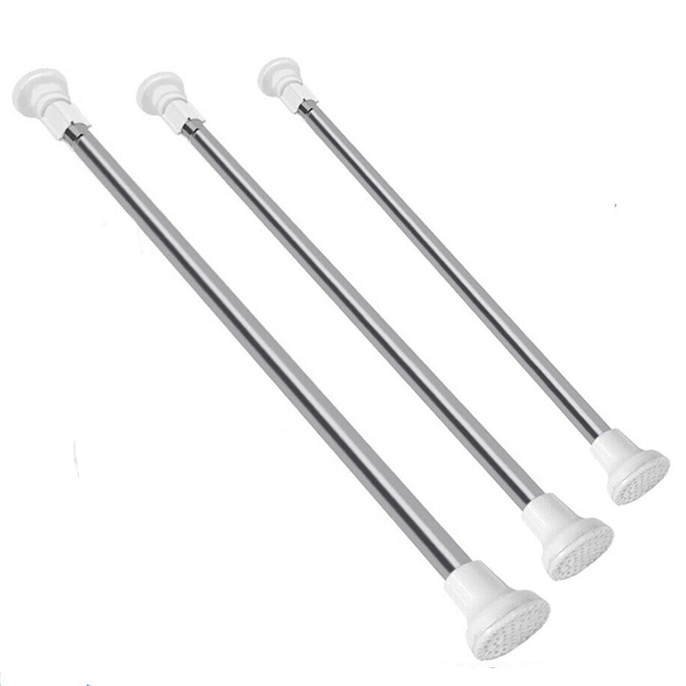 Heavy Duty Extendable Telescopic Shower Curtain Pole Rail Rod Bath Door Window