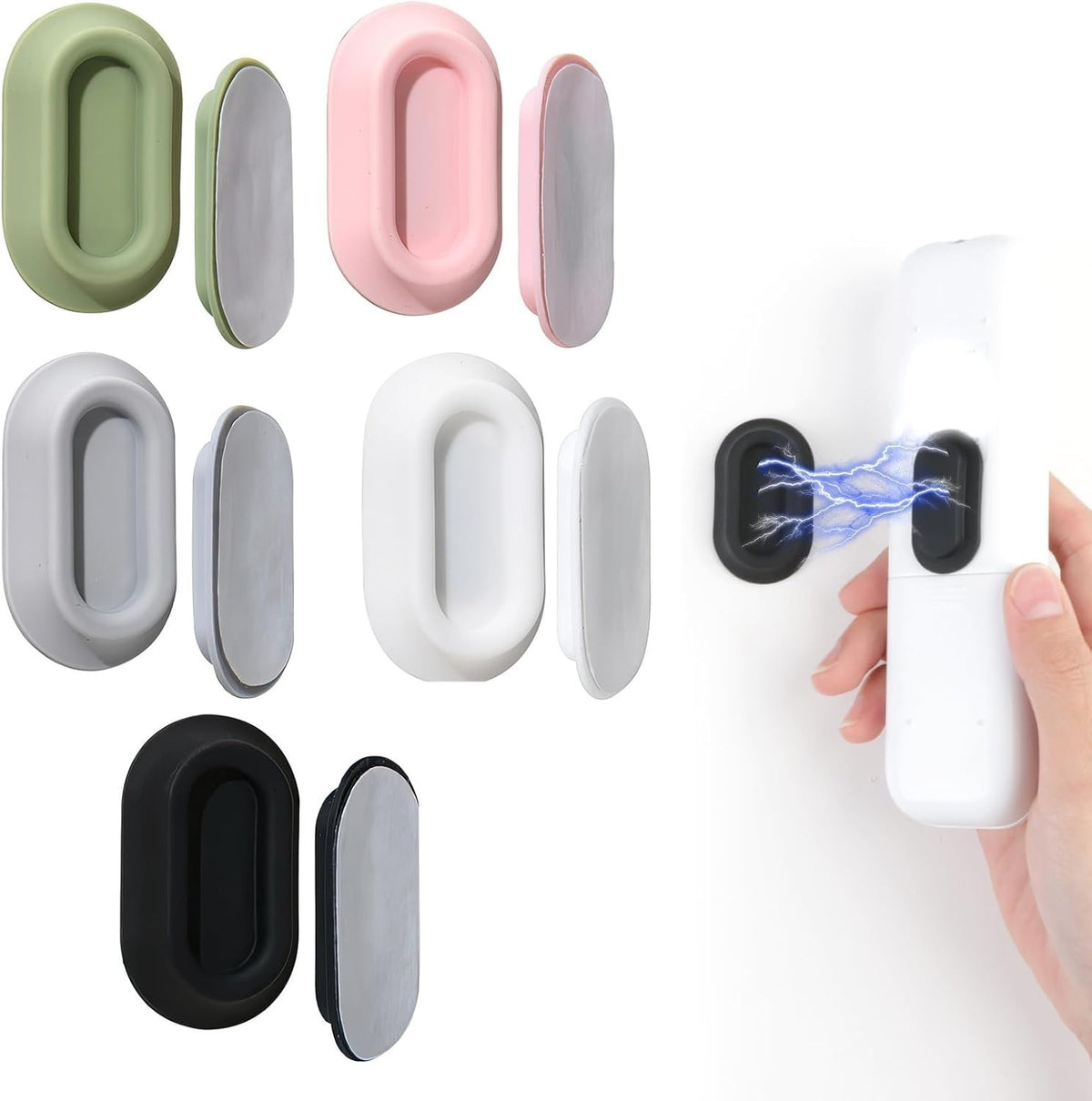 2pcs Magnetic Wall Mounted Smart TV Remote Control Holder Home Office Organiser