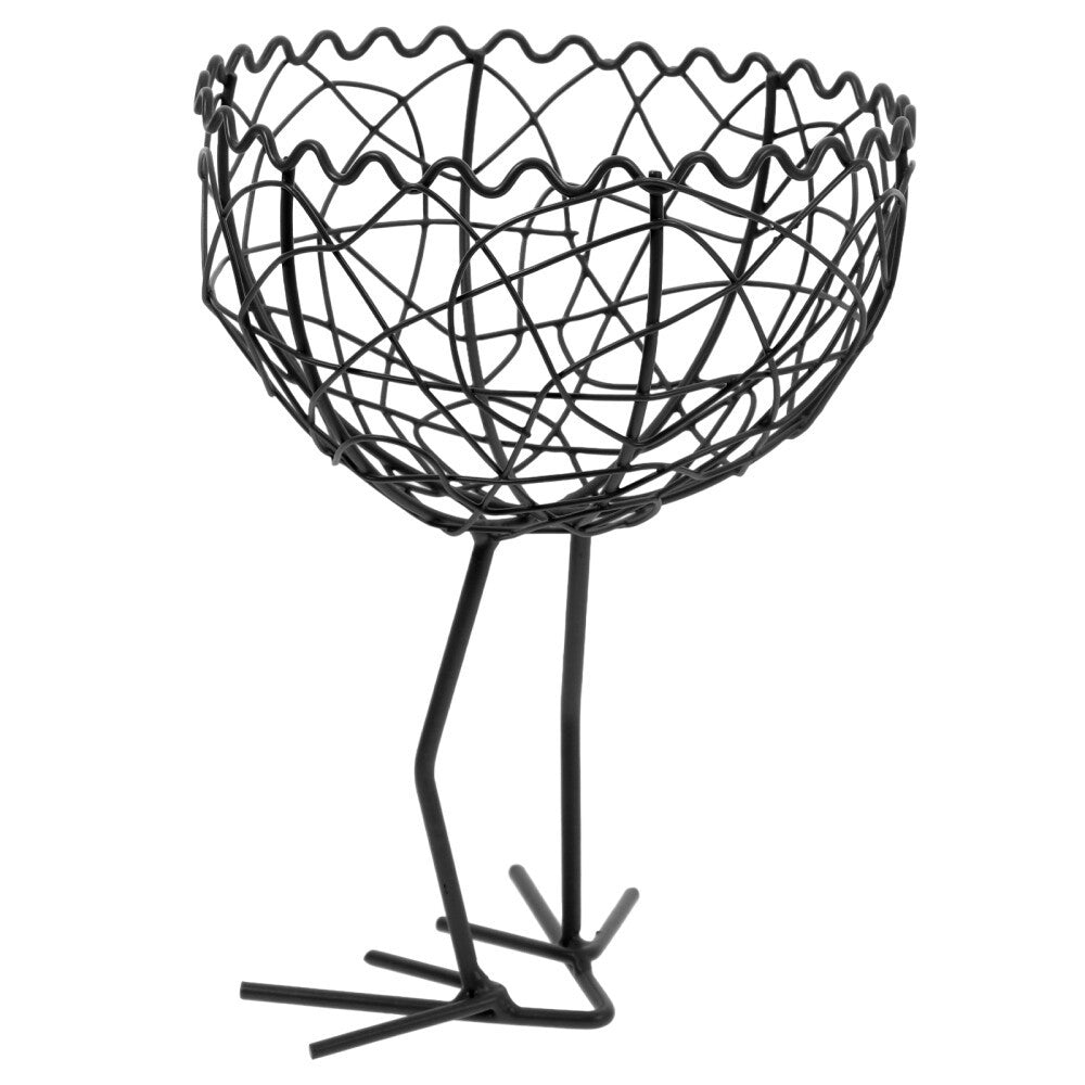 Iron Mesh Storage Basket Counter Standing Basket Decor Cast Iron Storage Basket