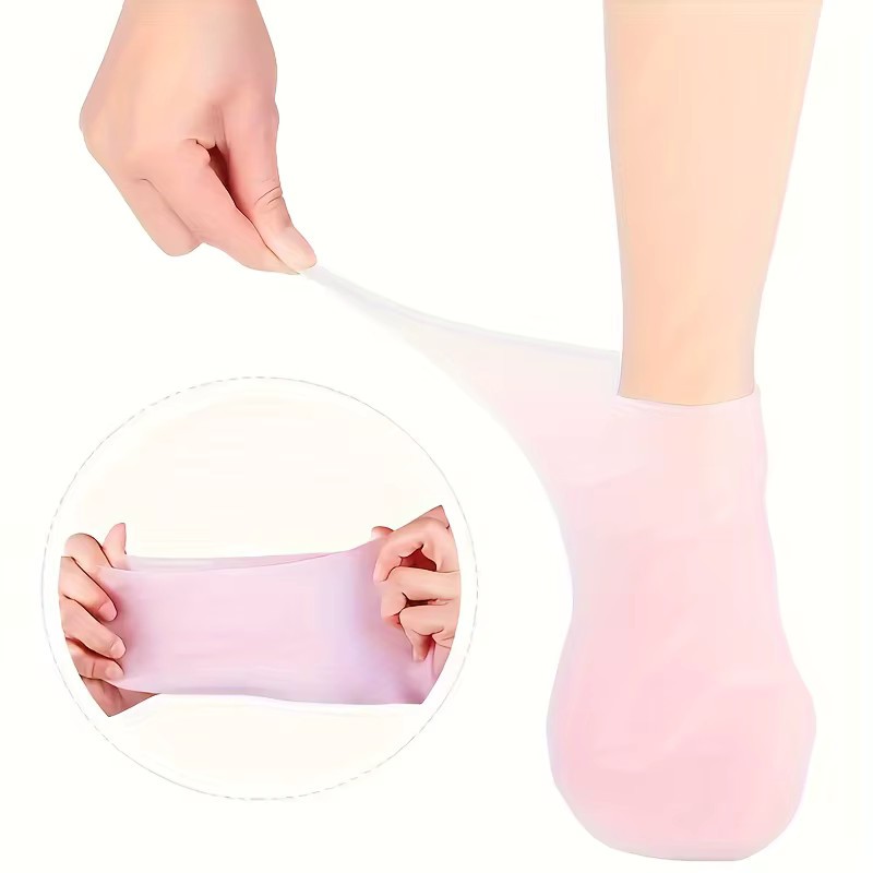 Silicone Gel Socks Moisturizing Dry Cracked Feet Foot Care 2 Pack
