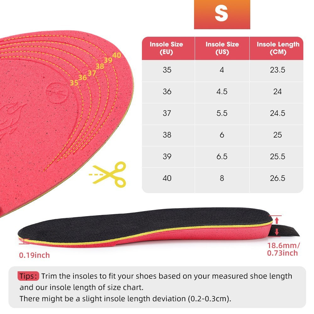 1 Pair Heated Insoles with APP Control Rechargeable Thermal Insoles Foot Warmers