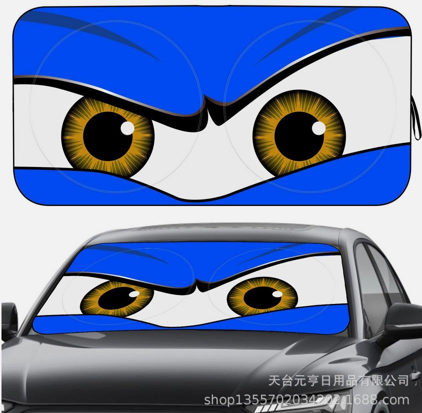 Cartoon Eye Visor Car Windshield Sun Shade SUV Auto Front Window Shield Cover UK