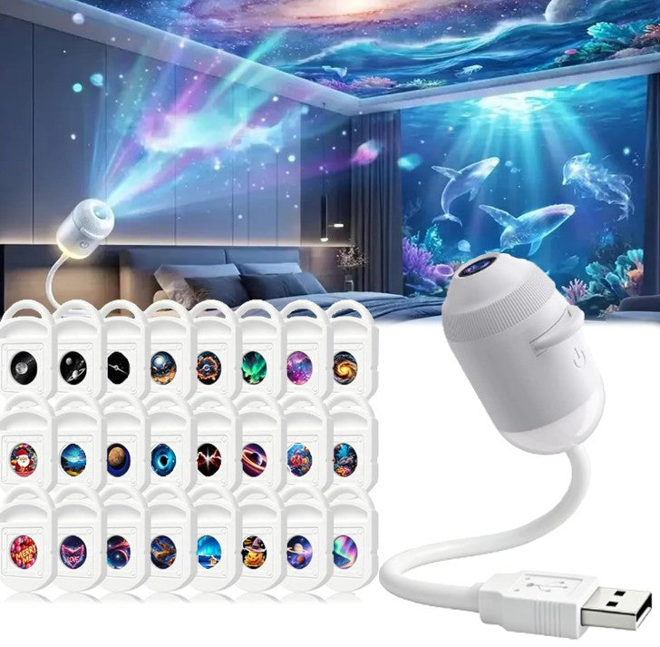 Upgraded Plug and Play Hd Star Projector,Hd Smart Dynamic 2D Holographic Light