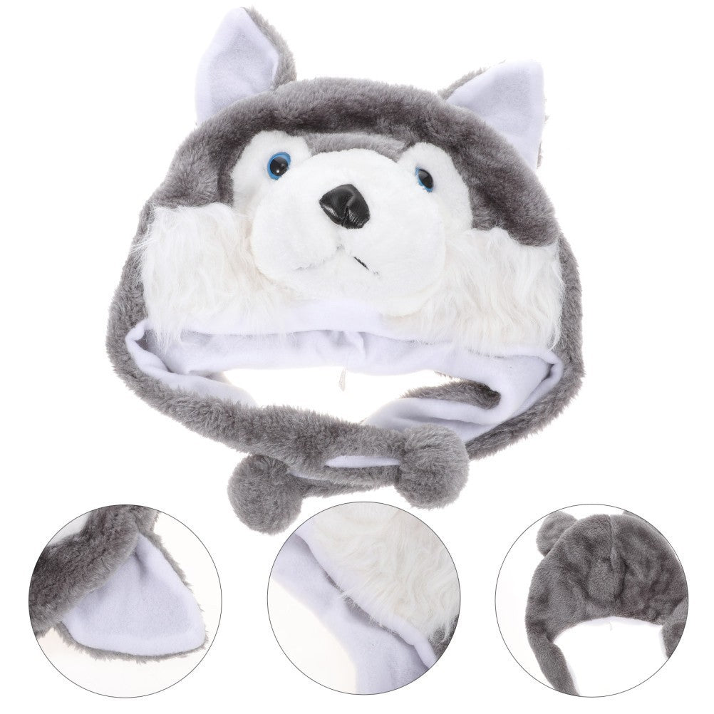 Winter Plush Strap Hat Thickened Ear Protective Furry Men Cap Warm