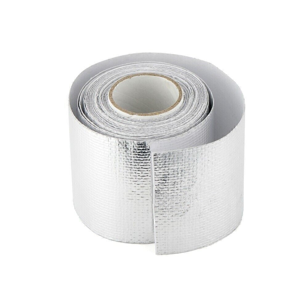 5cm*5m Heat Shield Wrap Tape Auto Exhaust Pipe Adhesive Reflective Aluminum UK