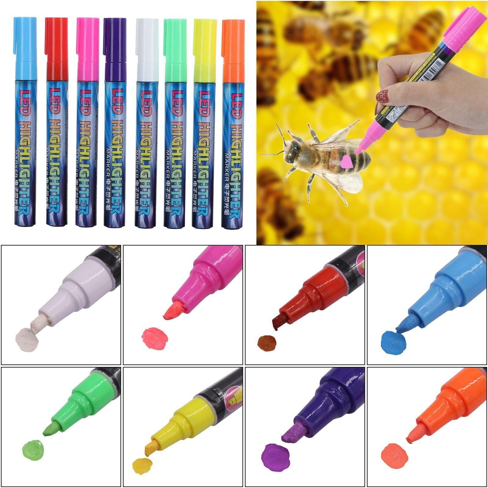 Queen Bee Marking Marker Pen Set 8 Color Beekeeping And Bees Tools Queen Bee