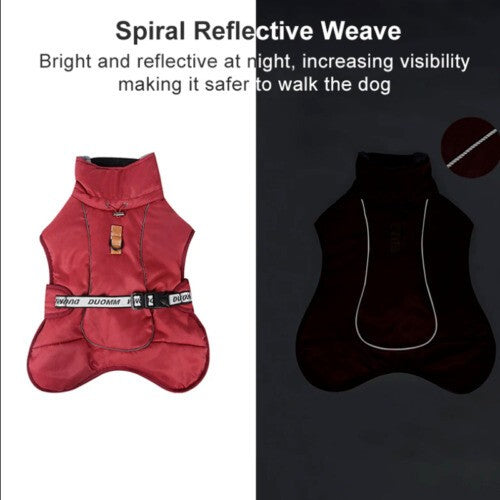 Large Dog Clothes Winter Warm Coat Windproof Waterproof Thicken Pet Down Jacket