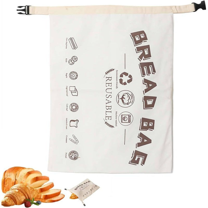 Premium Extra Large Reusable Beeswax Bread Bags Cotton Linen Storage Keep Fresh