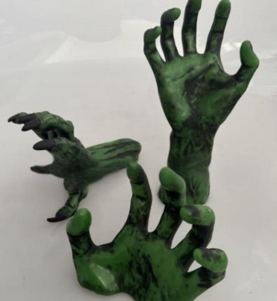 Halloween Decorations Pack 3 Wall Mounted Creepy Reaching Hands No Lighted Candl
