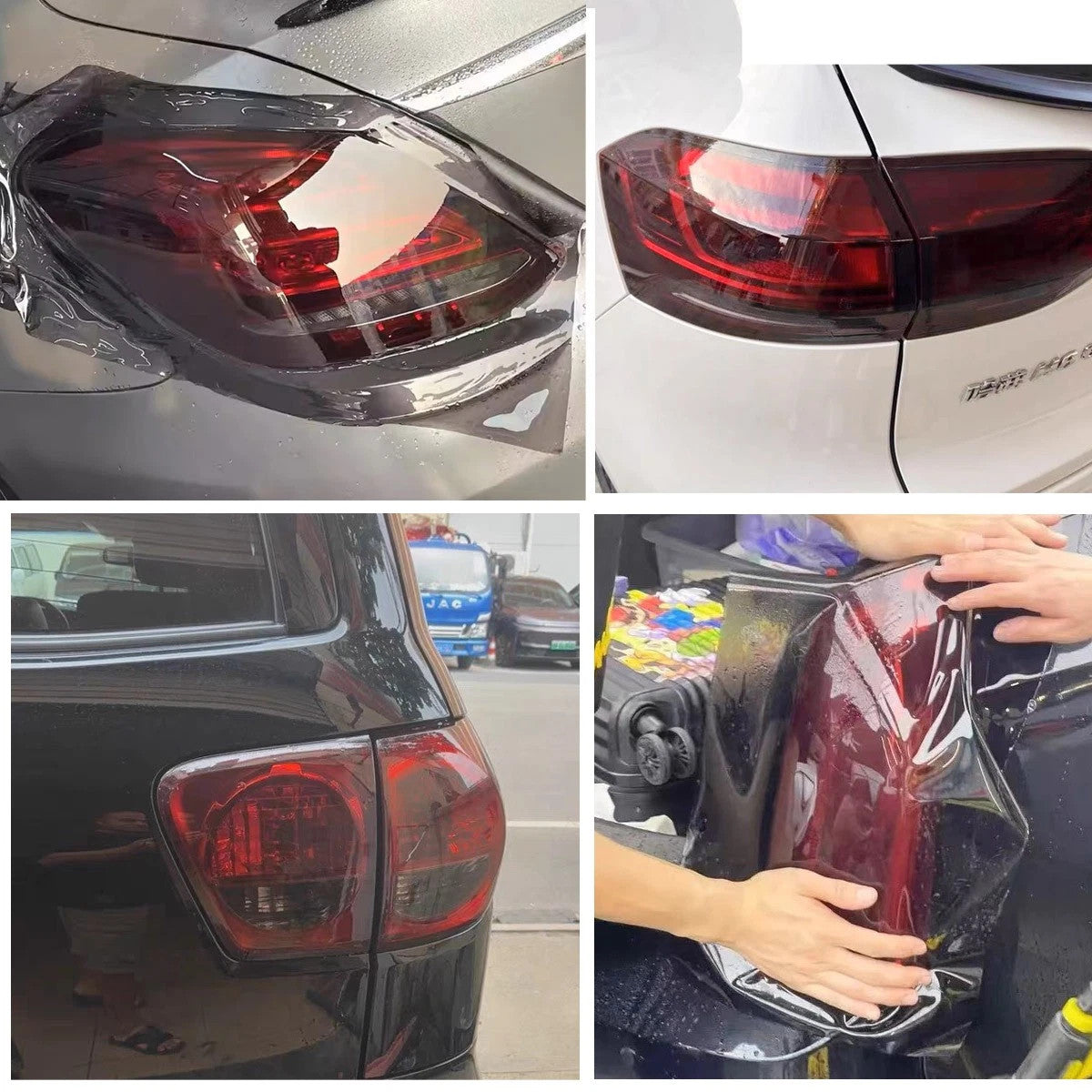 30 cm x 120cm Light Smoke Black Tint Film Headlights Tail lights Car Vinyl Wrap