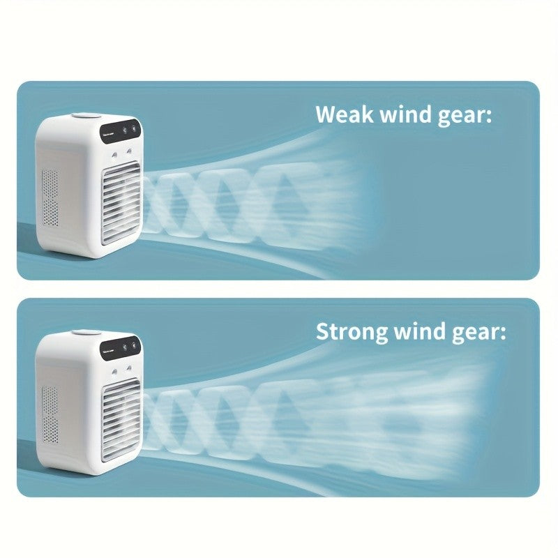 Quiet Mini USB Desk Cooler Fan Rechargeable Portable For Office Dorm Home Travel