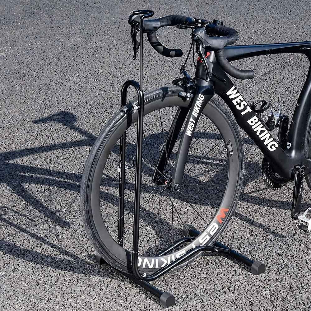 Upright Bike Stand Premium Vertical Adjustable Bicycle Floor Parking Rack Stand