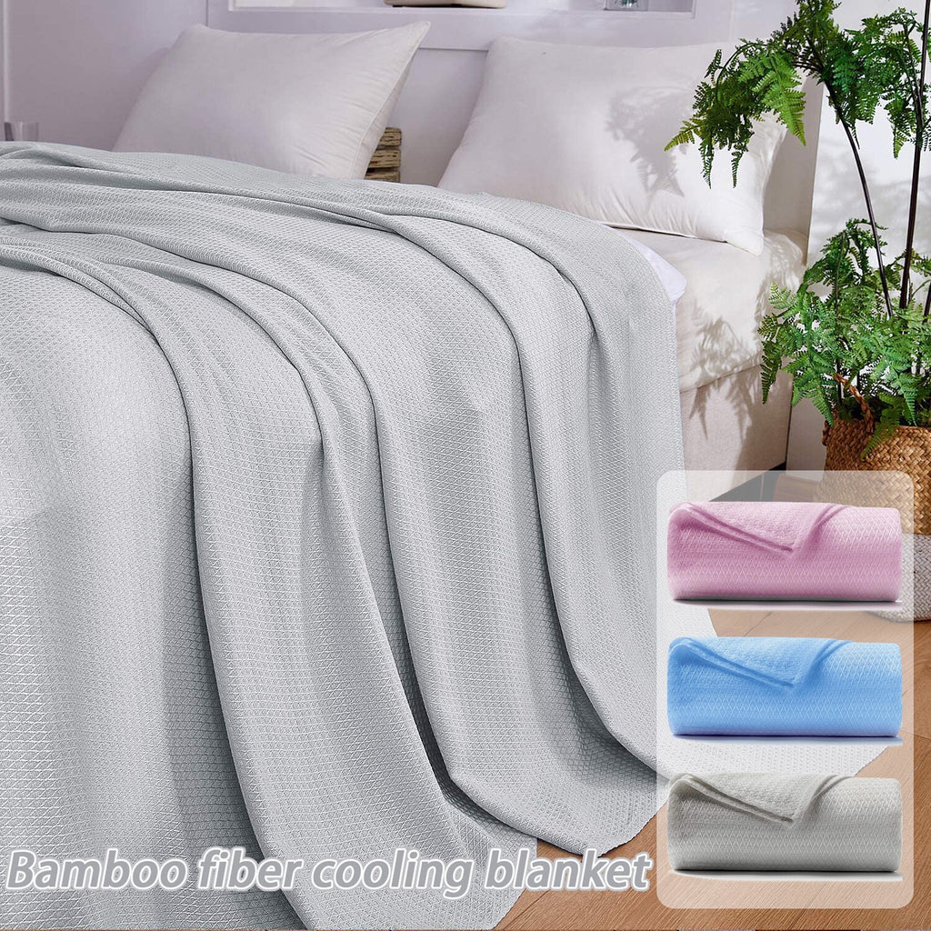 Summer Cooling Bamboo Fiber Blanket Absorbs Body Soft Heat Ultra-Cool Blanket