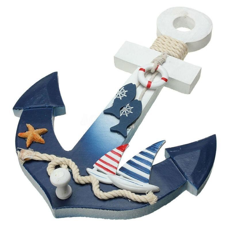 Sea Themed Hanging Pendant Anchor Wall Decoration Decorations for Home Nautical