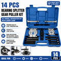 14Pcs Gear Bearing Splitter Set Fly Wheel Separator Puller Kit Removal Tool Box