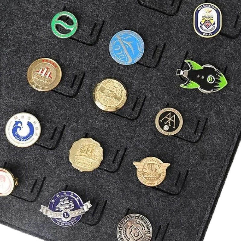 Felt Brooch Storage Book Metal Badge Pin Display Case Chest Holder Organizer Box
