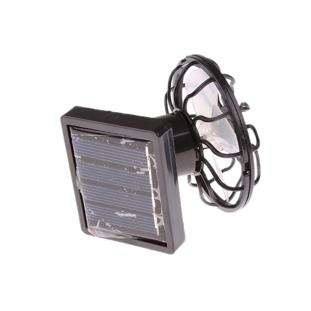 2Pcs Clip-on Mini Solar Panel Fan Outdoor Hat Cooling Fan Camping Cooler