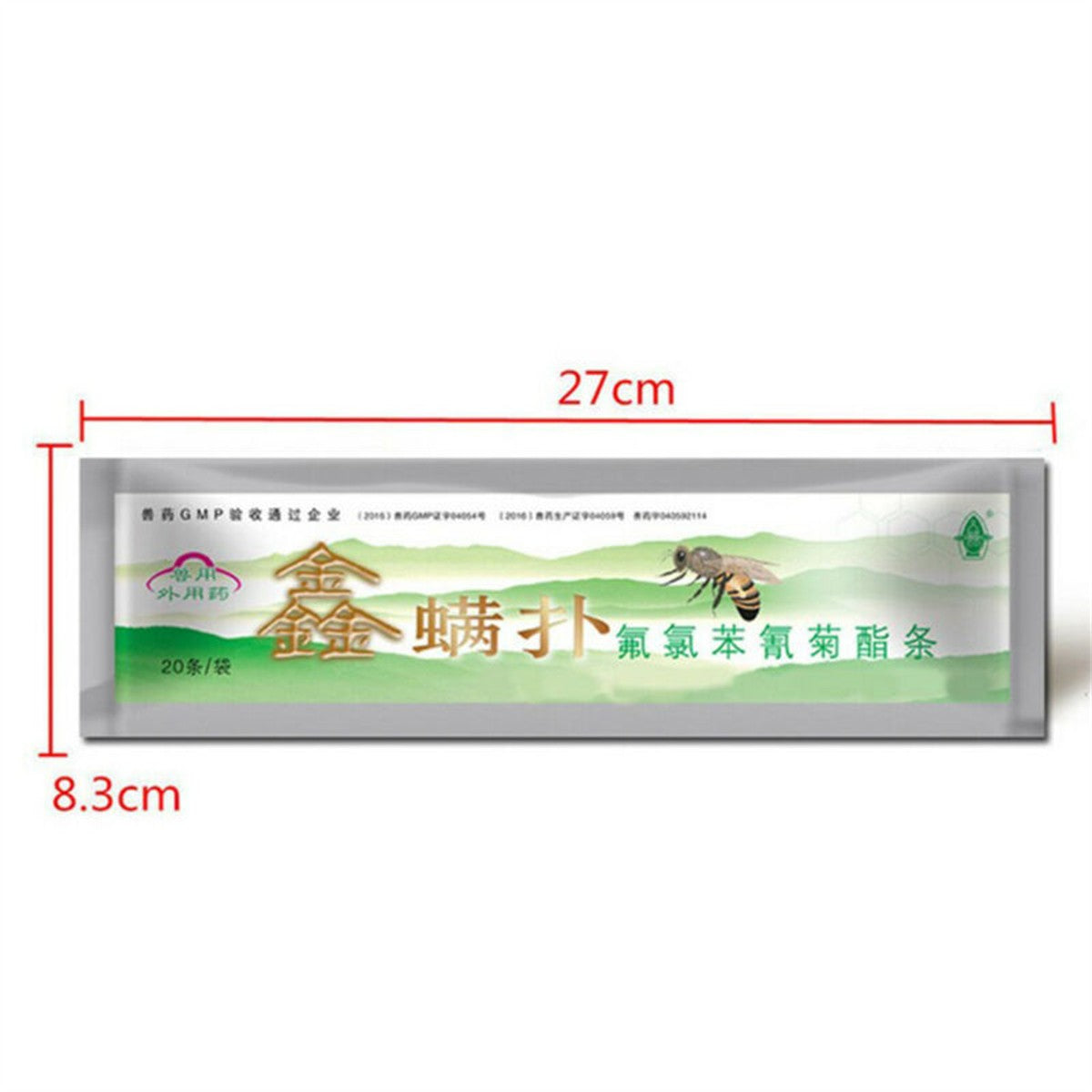 40 Pcs Bee Mite Acaricide Strip Beekeeping Bee Varroa Mite Killer Pest Control