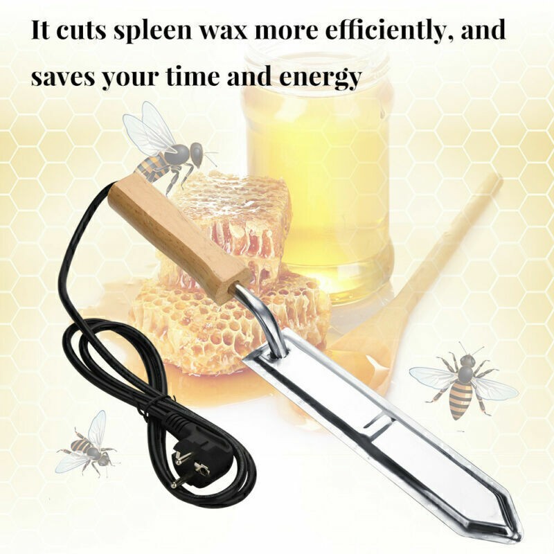 Stainless Steel Electric Scraping Honey Knife Beekeeping Wax Uncapping UK Plug