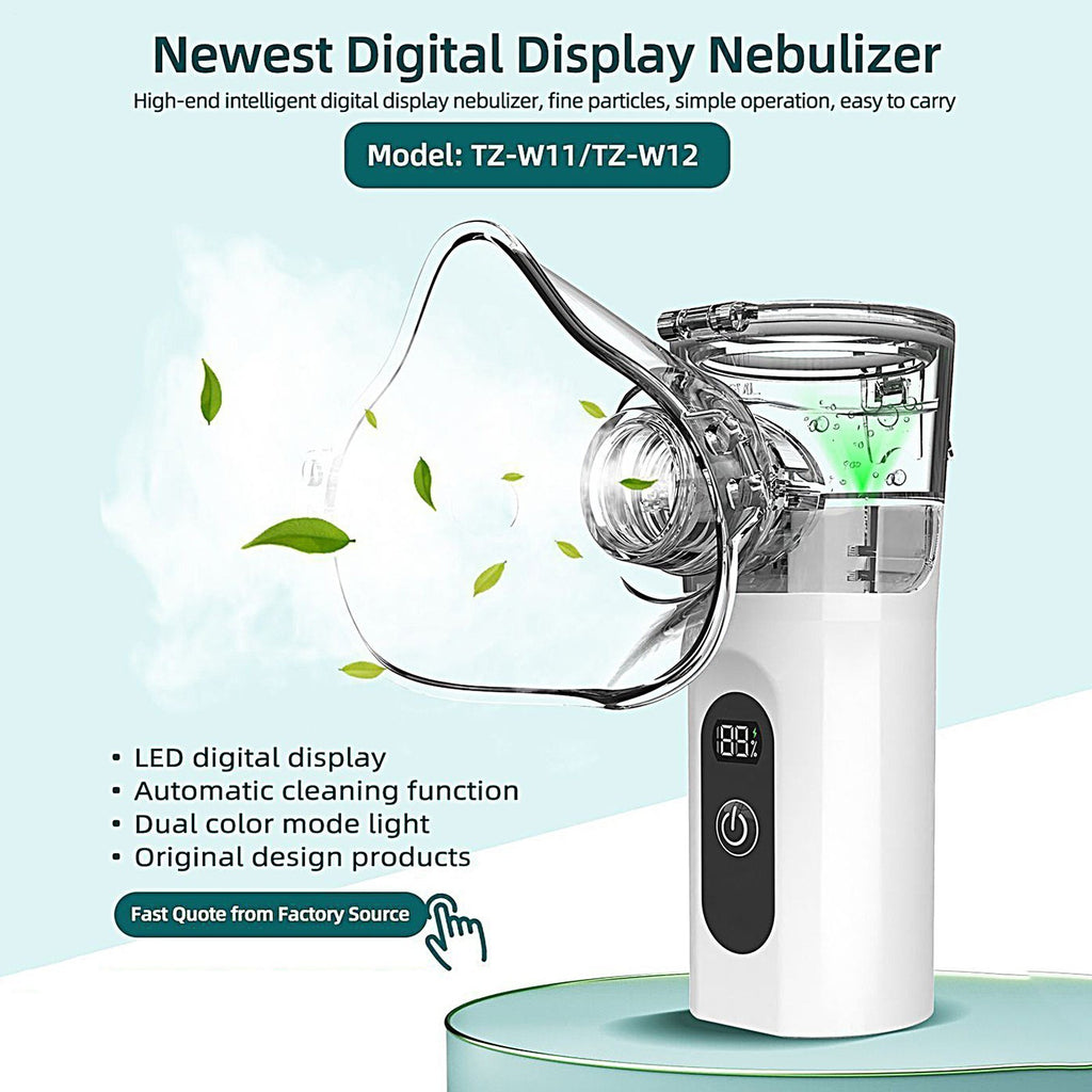 Digital Portable Quiet Mesh Nebuliizer for Adults & Kids- Travel & Home Use
