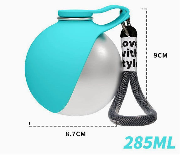2-in-1 Portable Dog Water Bottle for Small Dogs, 285ML Leak Proof & Compact Dog