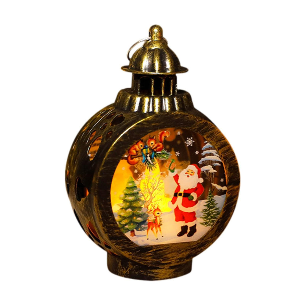 Christmas Decorative Candle Lantern Bedside Lamp Tabletop Family Candle Lantern