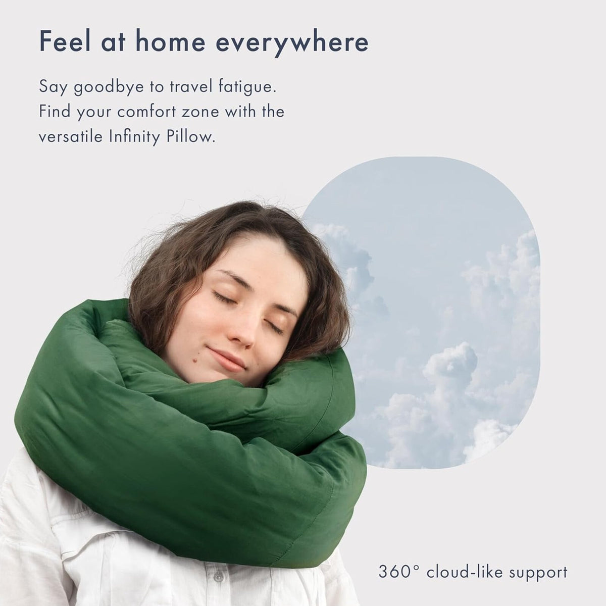 Pillow And Eye Mask - Travel Neck Pillow - Versatile Soft 360 Support Scarf -