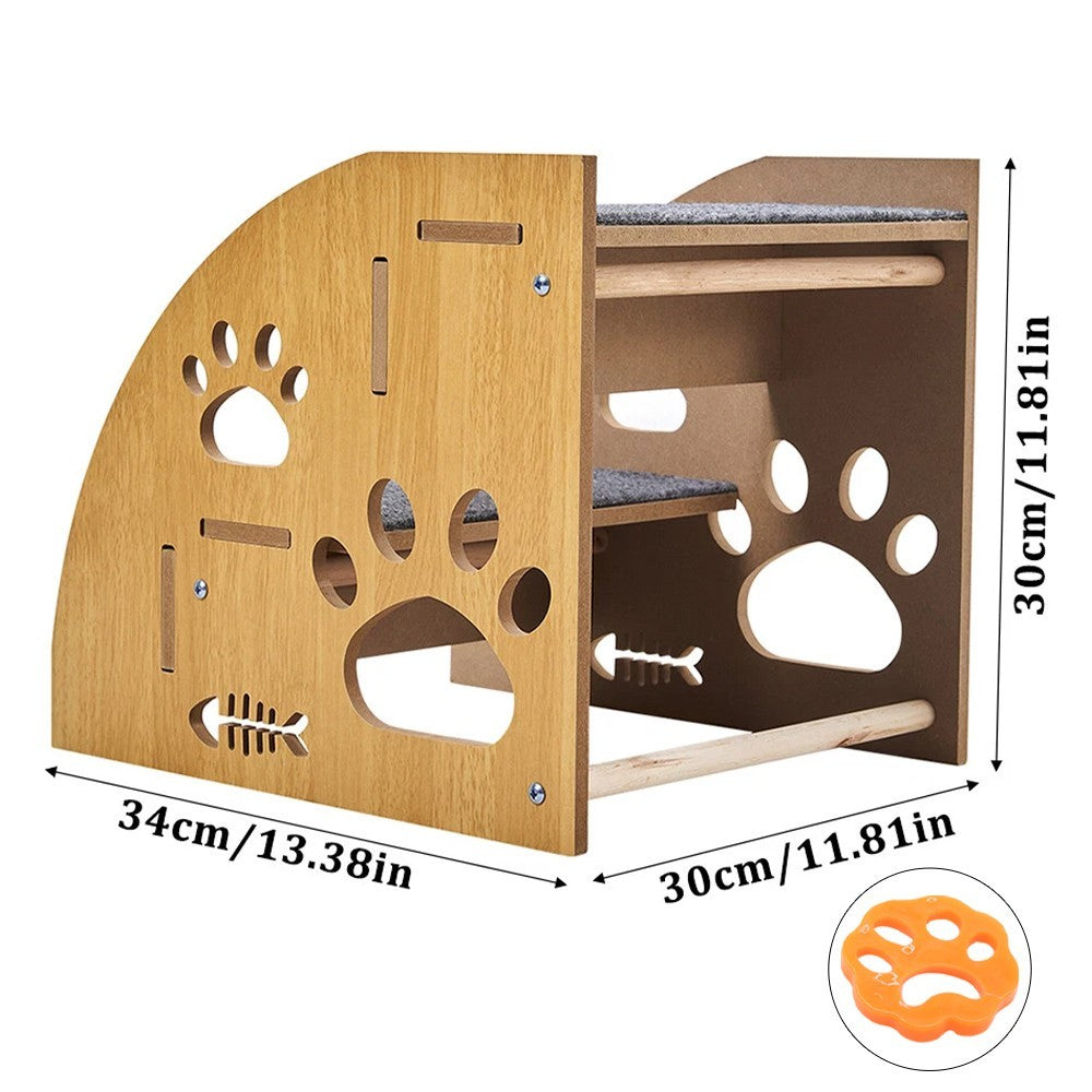 2/3 Steps Pet Ramp Wooden Dog Steps Stairs Cat Detachable Ladder For Bed Sofa UK
