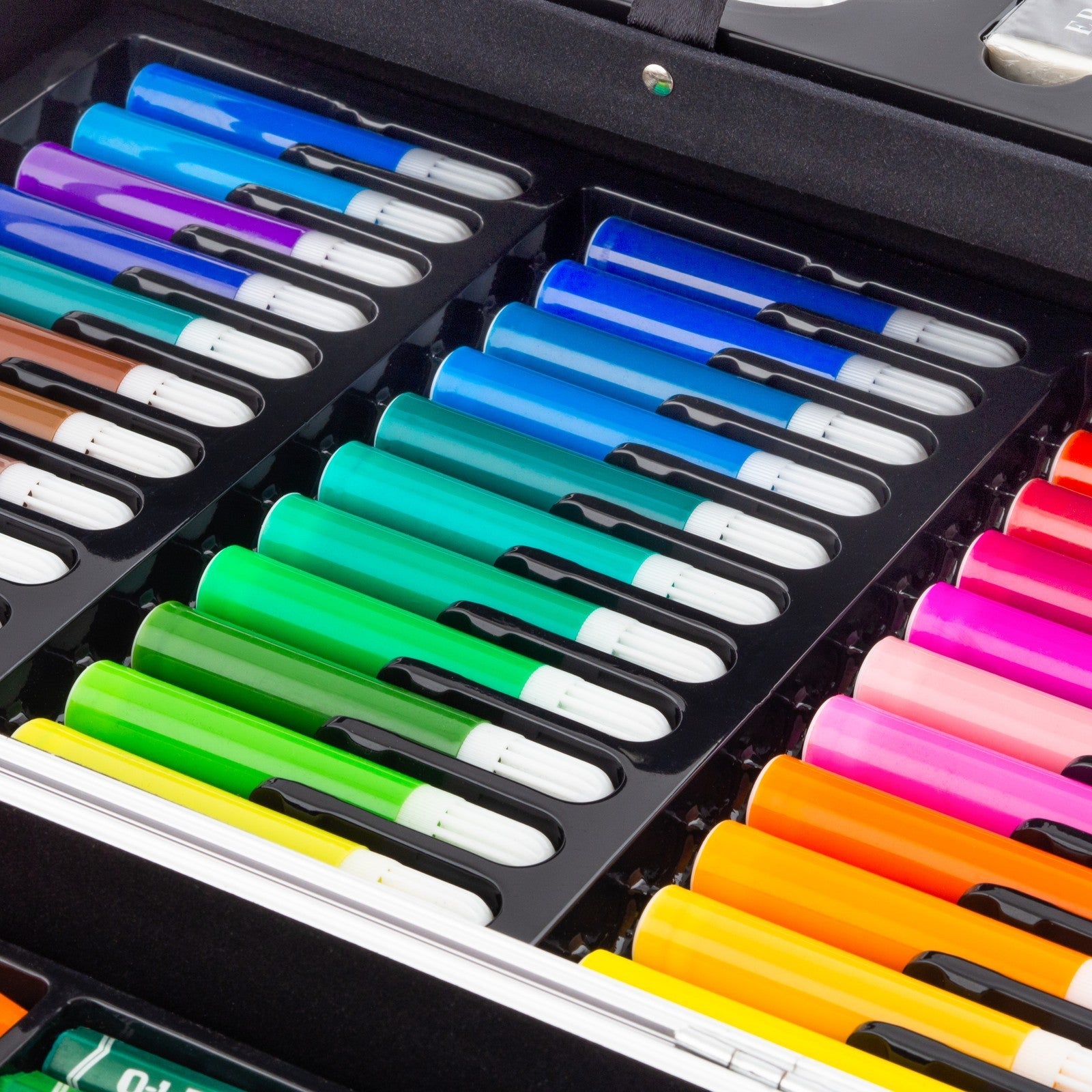 145Pc Art Case Colouring Pencil Set Aluminium Painting Pencils Adult Kids Box
