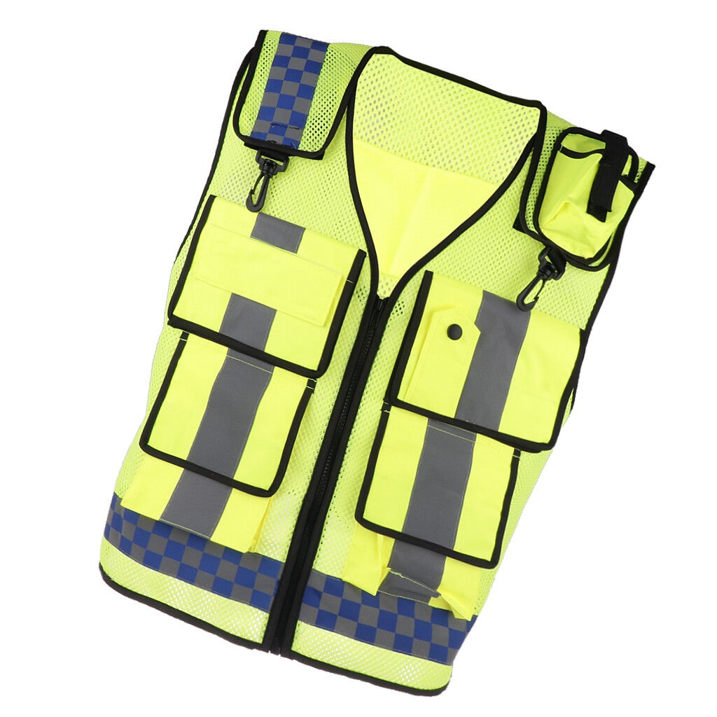 HI VIS VEST WORK SECURITY CONTRACTOR HIGH VIZ VISIBILITY WAISTCOAT SAFETY JACKET