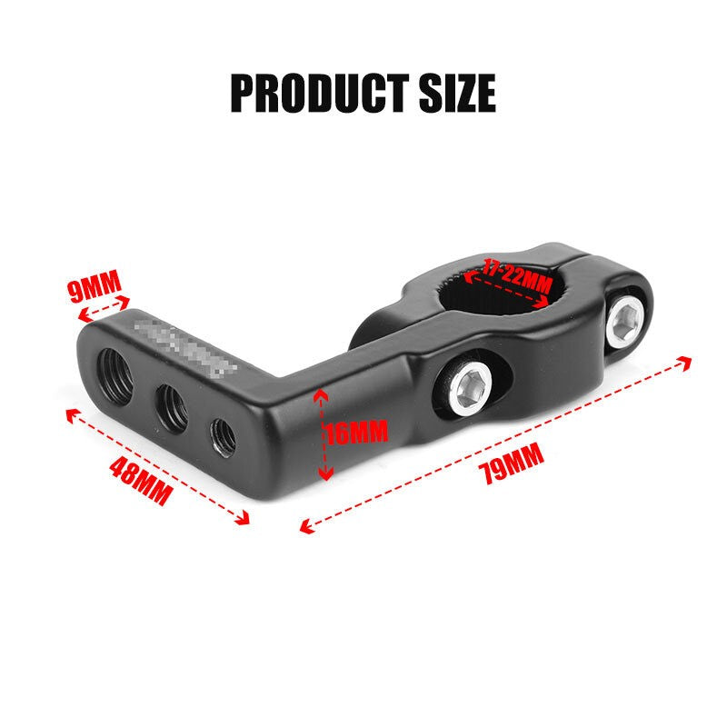 2X Motorcycle Headlight Mount Bracket Clamp Holder 17-22mm Tube Bar